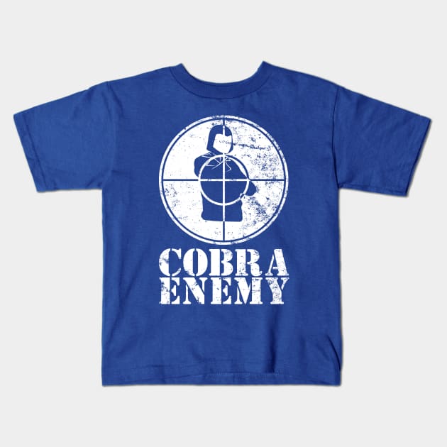 Cobra Enemy – Distressed white Kids T-Shirt by Jamspeed